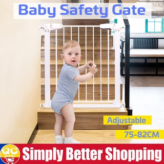 [ ]safety Gate Children Security Product Baby Safety Door Gate use in Doorway Staircase 75-82cm wid