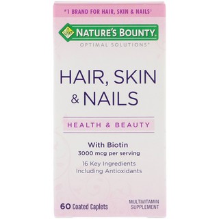Nature's Bounty, Hair, Skin & Nails, 60 Coated Caplets (1)