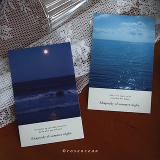 Rose Sea Stars Postcard In Your Eyes Progressive Healing Blue Decoration Card Gift