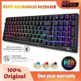Royal Kludge RK98 Hot-swappable Wireless Mechanical Keyboard with 98keys RGB Backlit Tri-mode Bluetooth 2.4G Wired
