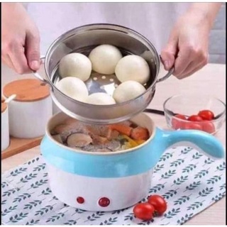 18cm Double-Layer Stainless Steel Mini Electric Hot Pot Pan Cooker Cooking Fry Stew