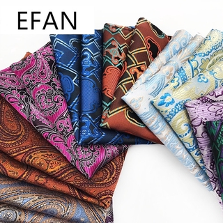 EFAN Men's Pocket Square Fashion Luxury 25X25cm Suit Handkerchief Floral Checked Paisley Pocket Handkerchief Gentleman