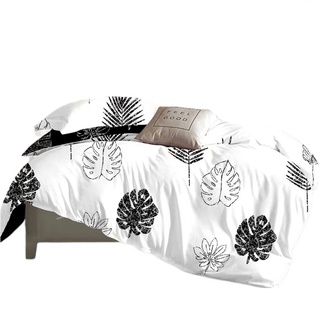 Angbon Duvet Cover Black & White Quilt Cover With Zipper 1 Piece (5)