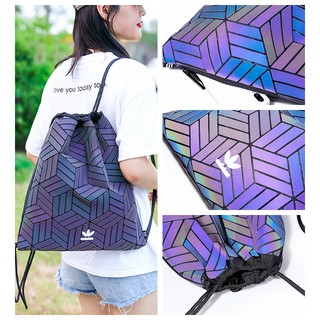 Adidas Issey Miyake Backpack men and women Student Schoolbag Backpack 3D Geometric Diamond Single Shoulder Diagonal Chest Bag (3)