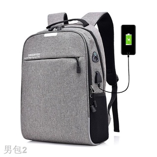 【Spot Goods】❈¤❁017 Teenager USB backpacks Lightweight men's and women's travel Laptop school bag sho
