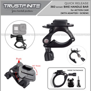 Quick Release 360 Gopro Bike Motorcycle Handle Bar Clamp Mount Action Cam