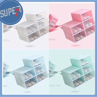 Colorful Stockable Shoe Box Storage Organizer shoe box storage organizer Shoes Rock Layer Plastic