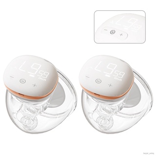 ▥YOUHA 2Sets Wearable Breast Pump Portable Rechargeable Breastfeeding Milk Collector 3 Modes 9 Sucti