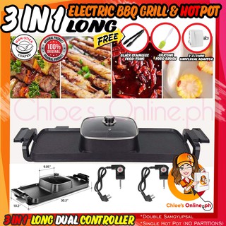 Korean 3 in 1 Mini Electric Steamboat Hot Pot and Samgyupsal Grill