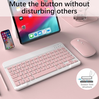 ♈♙Greenport Wireless Bluetooth Keyboard Mouse Set Tablet Ipad Phone Keyboard Mini Bluetooth Keyboard