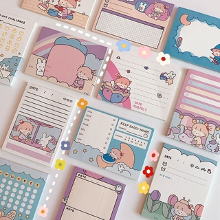 DKM MINKYS Kawaii 50 Sheets Memo Pads Note Paper To Do List Check List Daily Planner Notepad Paperlaria Korean School Stationery