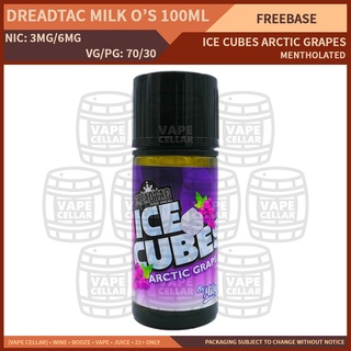 relx podsvapeSmoktech♦⊙♗Dreadtac Milk O 100ML Ice Cube Arctic Grapes (3 MG, 6 MG) Vape Juice E Liqui
