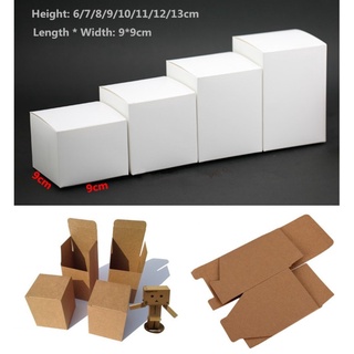 kraft box㍿◈۩50pcs 13 sizes Kraft Paper cardboard Box for Jewelry gift Candy packaging carton soap Pa
