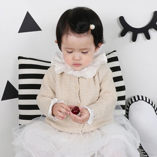 Baby Round Neck Knitted Cardigan Kids Sweater Thick Clothing (2)