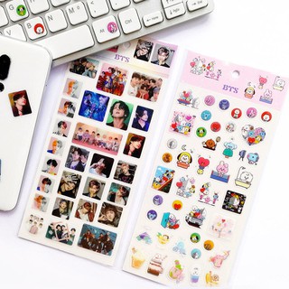 Kpop BTS BT21 Sticker Handbook Diary Sticker Mobile Phone Sticker