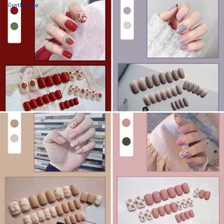 24Pcs DIY Fake Nails French Finger Nail Art False Nails CM