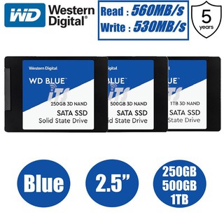 WD Blue PC 3D NAND SSD 2.5" 7MM SATA (250GB/500GB/1TB)