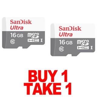 BUY 1 TAKE 1 ✅COD SanDisk Ultra Micro SD SDHC 16GB 48MB/s