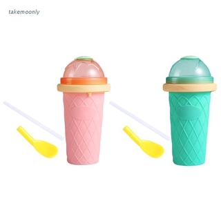 lucky* Portable Quick-frozen Slushy Ice Cream Maker Squeeze Slush Cooling Cup Milkshake Mold Bottles Smoothie Cup Drop Shipping