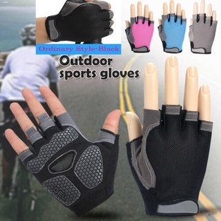 Gym Protective Gears✳Cycling Breathable Mesh Gloves Anti-Slip Half Finger Sports Glove Men Women Gym