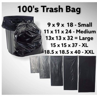 Trash Bags / Garbage Bags 100pcs