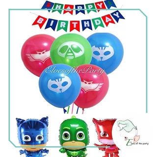 PJ Masks Happy Birthday Banner / Gekko Catboy Owlette Balloons