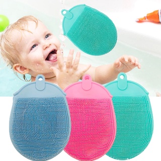 Genuine1pc Silicone Massage Bath Brush with Hook Soft Exfoliating Gloves Baby Showers Cleaning Mud