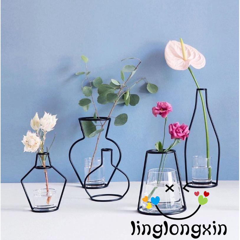 NII-Creative Elegant Plant Flower Iron Vase Simple Diverse