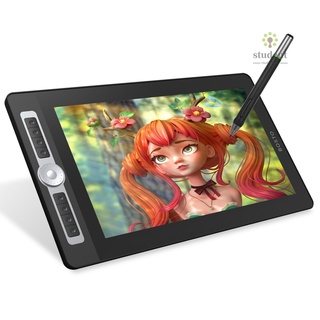 S&D BOSTO 16HD Pro Portable 15.6 Inch H-IPS LCD Graphics Drawing Tablet Display Digital Art Drawing Pad 8192 Pressure Level Passive Technology Battery-free Pen Customizable Shortcuts Keys Dial Controller Compatible with Windows Mac Android for Drawing Des