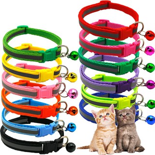 Pet Reflective Collar With Bell Safety Buckle Neck for Puppy Dog Cat Accessories