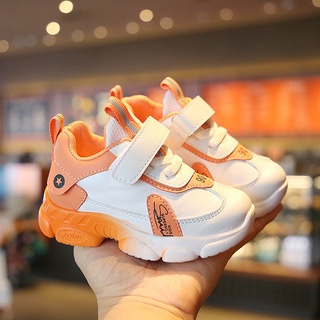【Immediate】Children Baby Shoes2021Spring and Autumn New Boy White Shoes Girls' Sports Shoes Soft Sole Baby Toddler Shoes Single