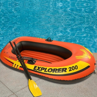 Egoes Explorer 200, 2 Person Inflatable Boat Set with French Oars and Mini Air Pump 58331