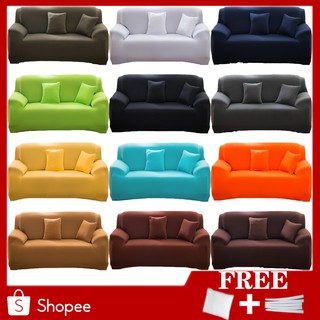 COD Universal Sofa Cover 1/2/3/4 Seater Sarung Slipcover Anti-Skid Stretch Protector Couch Elastic Cushion Cover