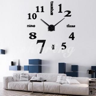 Shaing Wall Stickers 3D Mirror Mirror Wall Clock 4 Color Home Decor Acrylic Cool