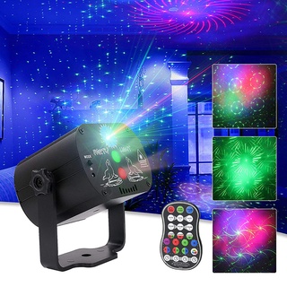 60 patterns Mini DJ Disco Light Party Stage Lighting Effect Voice Control USB Laser Projector Strobe