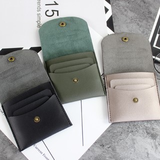 Small card bag spring new retro tide small wallet simple Japanese and Korean wallet short paragraph female buckle coin purse card bag rivet