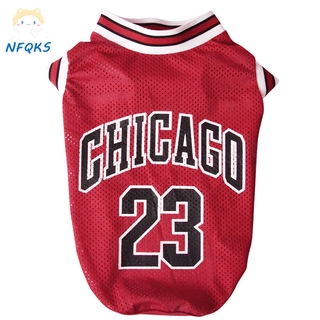 Football Basketball Pet Clothes Breathable Mesh Dog Shirt Teddy Puppy Clothes (6)