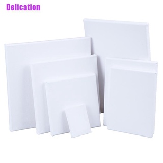 Delication> Blank White Mini Small Stretched Artist Canvas Art Board Oil Paint Board