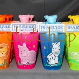 Personalized Safari Theme Party Cups Giveaways (2)