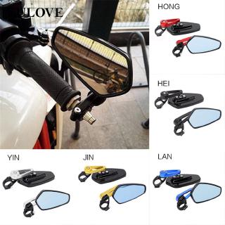 Motorcycle Handle Bar End Rearview Side Mirror Aluminum (1)