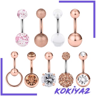[KOKIYA2] Belly Chain Belly Button Ring Body Jewelry Piercing Navel Ring with Long Dangle