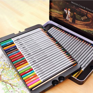 [COD]24Colors Water-soluble Lead Drawing Colored Pencils Artist Sketch Pen Set for (1)
