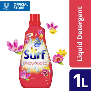 Surf Laundry Liquid Detergent Cherry Blossom for Washing Machine 1L Bottle (1)