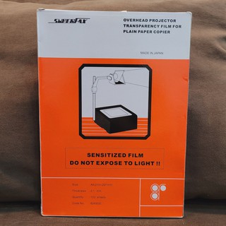 Acetate (Superfax) Overhead Projector Transparency Film (Sensitized Film) A4 size 100 pcs
