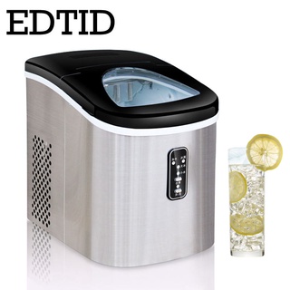 EDTID Ice Cube Making Machine Mini Automatic Electric Ice Maker Portable Bullet Round Block Small
