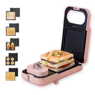 ✽Sandwich Waffle Donut Maker Breakfast Machine With Timing Function And a Variety Of Plates