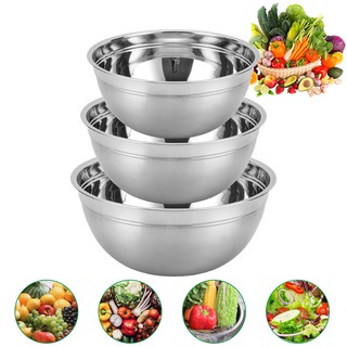 Stainless steel mixing bowl with scale