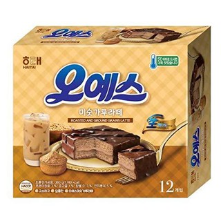 OHYES Chocopie roasted and ground grains latte 12 pcs / Bonus Gift / Shipping from Korea