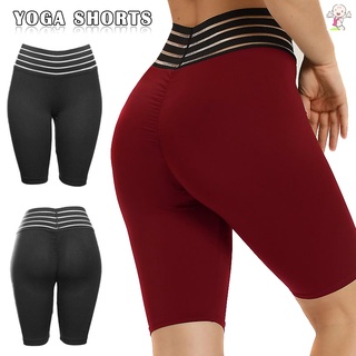Women High Waist Yoga Shorts Push Up Biker Sports Gym Cycling Slim Fit Compression Pants