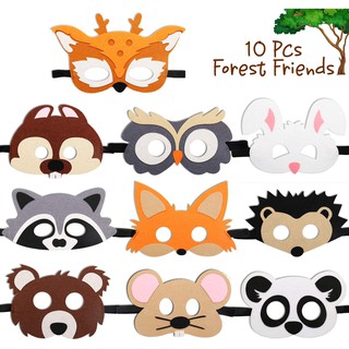 Woodland Safari Theme Felt Masks